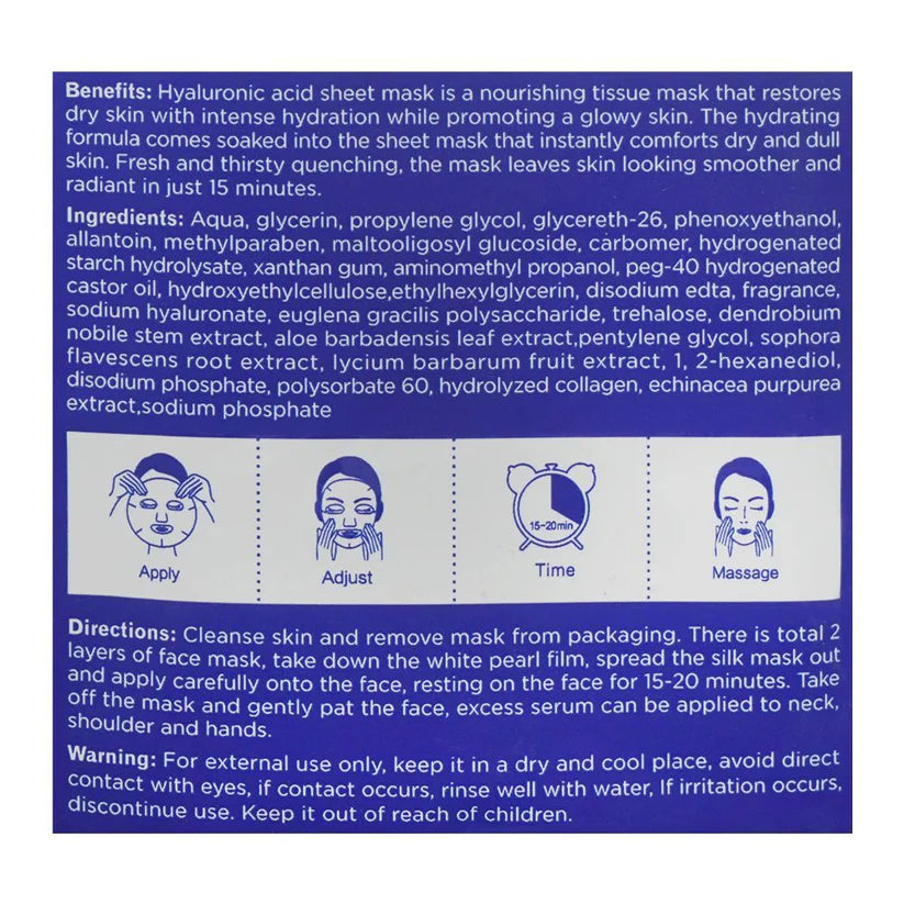 Dr Rashel Youth Revitalizing Hyaluronic Acid Mask 25G