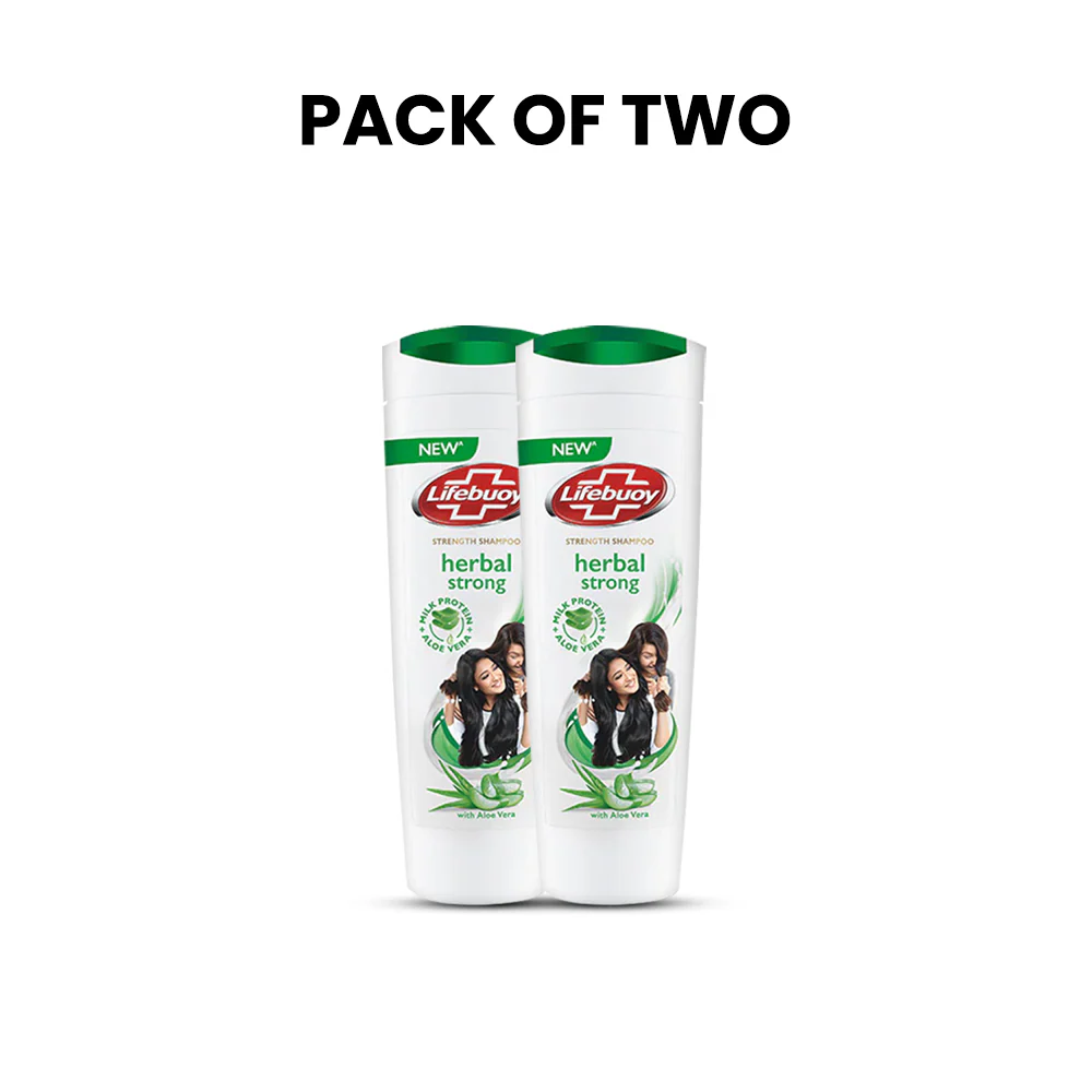 Bundle - Pack of 2 Lifebuoy Herbal Strong Shampoo 175Ml