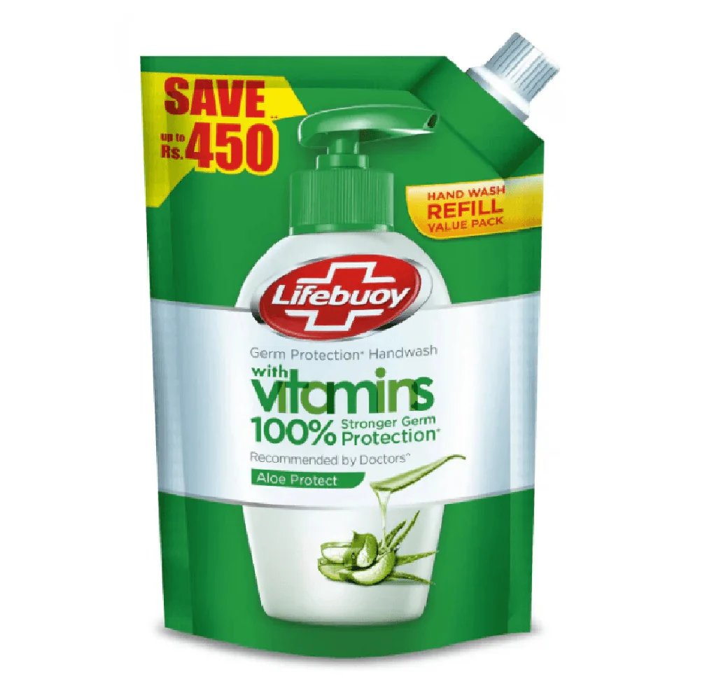 Lifebuoy Aloe Protect Hand Wash (Pouch)- 900ml