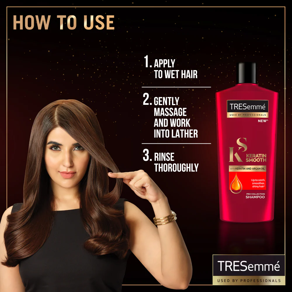 Bundle - Pack of 2 Tresemme Shampoo Keratin Smooth & Straight - 170Ml