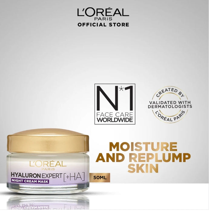 L'Oreal Paris Hyaluron Expert Replumping Moisturizing Night Cream 50 Ml