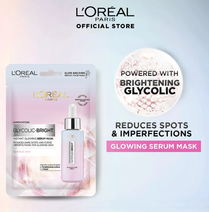 L'Oreal Paris Glycolic Bright Instant Glowing Serum Mask