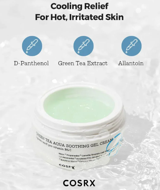 Cosrx Green Tea Aqua Soothing Gel Cream 50Ml