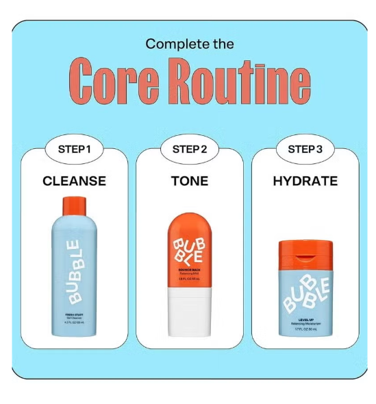 Skincare Bounce Back Balancing Facial Toner Mist - Hydrating Toner Spray + Pore Minimizer Made with Sea Water and Niacinamide to Help Improve Texture & Radiance (55ml)