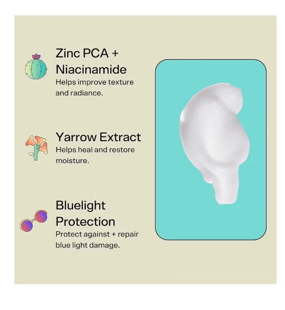 Skincare Level Up Balancing Face Moisturizer - Hydrating Gel Moisturizer Formulated with Zinc PCA + Niacinamide for Improved Texture & Radiance - Skin Care for Oily or Combination Skin (50ml)