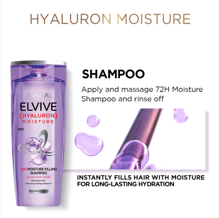 L'Oreal Elvive Hyaluron Moisture Shampoo 175Ml