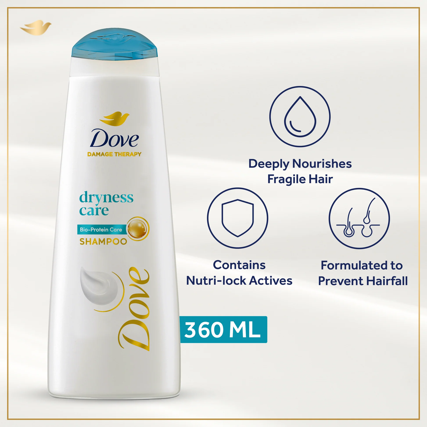 Dove Shampoo Dryness Care - 360Ml
