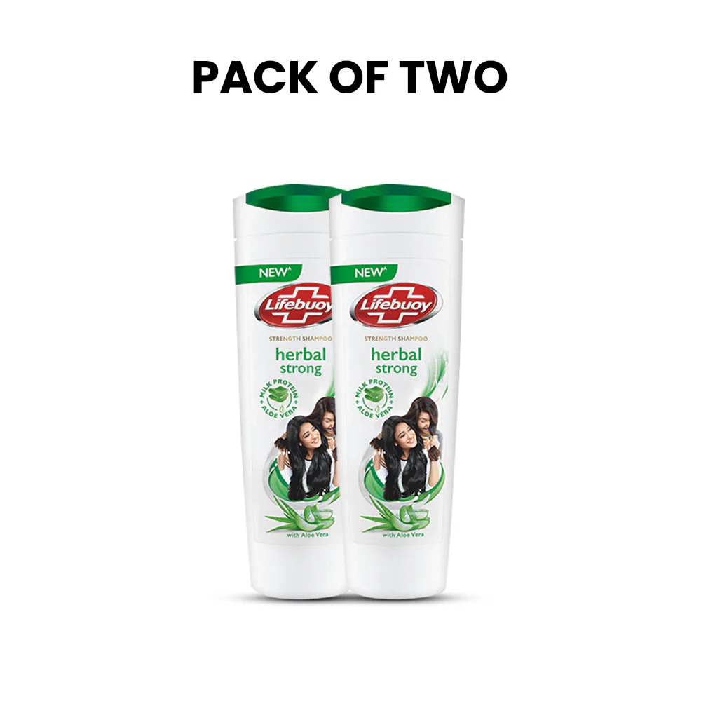 Bundle - Pack of 2 Lifebuoy Shampoo Herbal - 370Ml