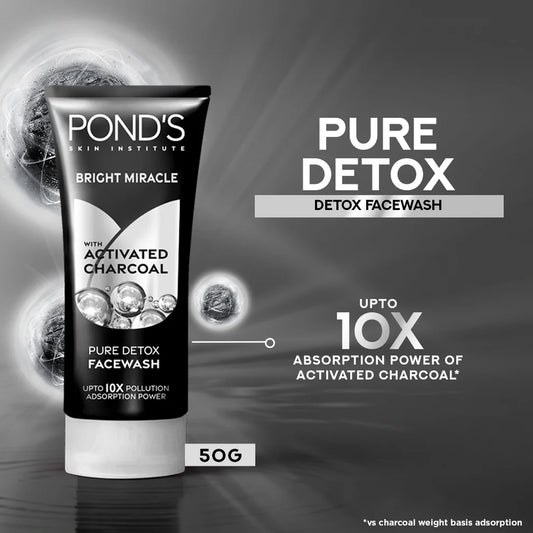 Pond's Pure Detox Anti-Pollution + Purity Face Wash, 50g