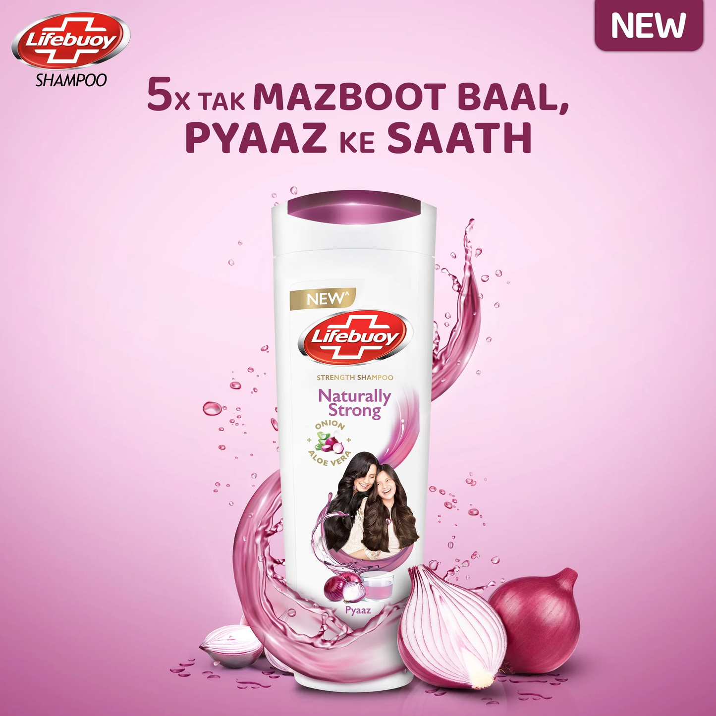 Lifebuoy Naturally Strong Onion & Aloe Vera Shampoo 370ml