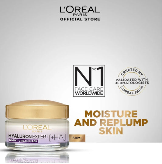 L'Oreal Paris Hyaluron Expert Replumping Moisturizing Night Cream 50 Ml