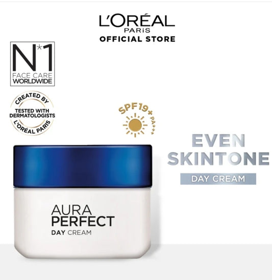 L'Oreal Paris Aura Perfect Day Cream Spf 17 50 Ml - For Brighter Skin