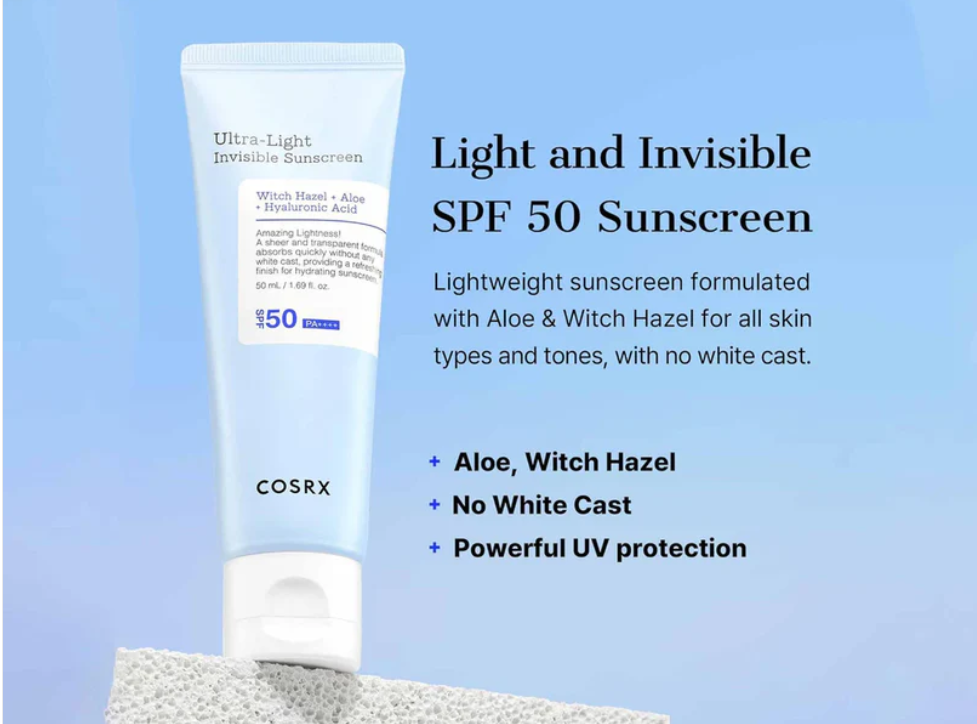 Cosrx - Ultra-Light Invisible Sunscreen SPF50 PA+++ - 50ml