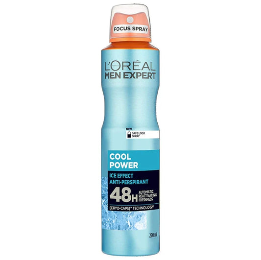L'Oreal Men Expert 48H A/P Deodorant Spray Ice Effect Cool Power 250Ml