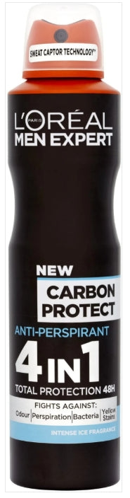 L'Oreal Men Expert 4In1 A/P Deodorant Spray Carbon Protect 250Ml