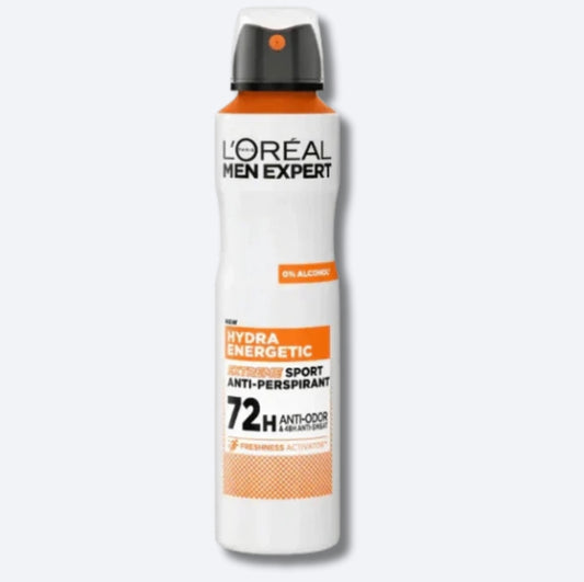 L'Oreal Men Expert 72H A/P Deodorant Spray Hydra Energetic Extreme Sport 250Ml